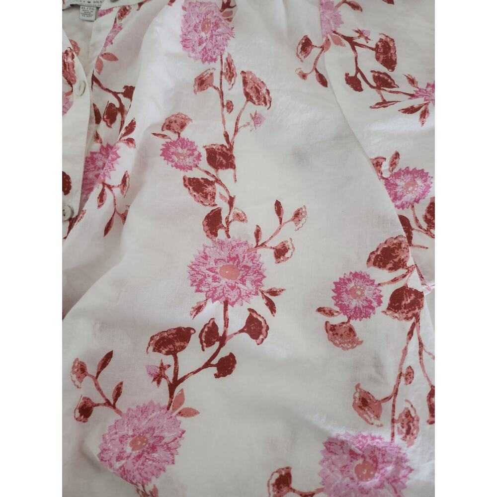 XL Lucky Brand floral cotton top - Picture 3 of 3